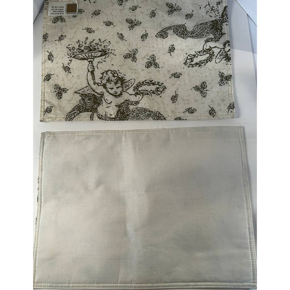 Placemats Tablewear by Marsha Blanke (2) New Golden Cherubs Polycotton Placemats - Picture 4 of 4